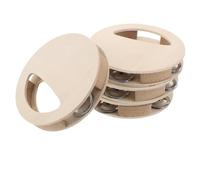 ORFOFE 4pcs Wooden Rattles DIY Painting Craft Kit Natural Hand Percussion Instruments Montessori Sensory for Early Learning Interaction