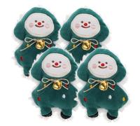 ORFOFE 4pcs Xmas Tree Catnip Toys Interactive Kitten Toys Plush Cat Soft for Indoor Cats