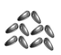 ORFOFE 5 Pairs Dark Grey Ceramic Nose Pads for Glasses Anti-Slip Push-in Eyeglass Nose Grips Fit Cushions for Eyewear Comfortable Non-Marking Replacement