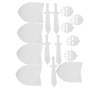 ORFOFE 5 Sets Party Accessories Craft DIY Shield Kit Knight Costume DIY Mask for Classroom Craft Kit White Cardboard