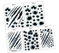 ORFOFE 5 Sets Waterproof Car Hole Stickers Adhesive Decals Not Easy to Crack and Easy to Remove Creative Decoration Stickers for Stylish Vehicle and Personal Device Decor