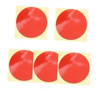 ORFOFE 5 Sheets Reflective Pressure Gauge Identification Stickers Adhesive Pressure Gauge Labels with Strong Adhesive Easy to Read Red Decals