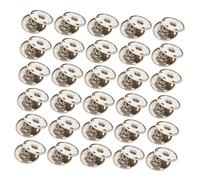 ORFOFE 50pcs Alloy Snap Buttons Press Studs DIY Fasteners for Clothing Hats Jeans Bags Purse Invisible Metal Fasteners with Buttonholes for Easy Stitching