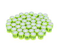 ORFOFE 50pcs Aluminum Plastic Pigeon Leg Rings Numbered Foot Bands for Racing Pigeons Poultry Identification Fade Resistant Bird Foot Bands Meeting Standard Specifications
