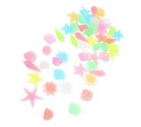 ORFOFE 50pcs Glow Dark Aquarium Stones Decorative Ocean Theme Gravel for Fish Tank Vibrant Pebbles for Aquatic Decor and Landscaping for Aquariums and Gardens