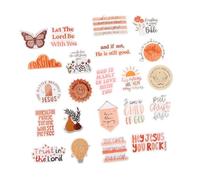 ORFOFE 50pcs Jesus Christian Stickers for Journaling Paper Decals Inspirational Bible Phrases Scrapbook Decorations for Laptop Water Bottle Bike Backpack Travel Case