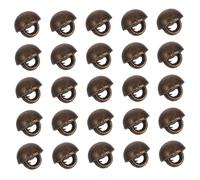 ORFOFE 50pcs Mini Mushroom Buttons Antique Bronze Dome Half Round Shank Fasteners for DIY Doll Clothes Craft Projects Versatile Small Sewing Accessories for Stuffed Animals and Blazers