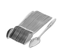 ORFOFE 50pcs Parrot Feeding Spoon Pet Feeding Utensil Bird Feeder Scoop Performance Costume Parrot Spoon Stainless Steel Silver