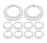ORFOFE 50Pcs Plastic Lamp Shade Retaining Rings Full Thread Socket Adapter Collar for E12/E14 Bases White 32/33Mm Light Shade Rings for Home Ceiling and Table Lamps