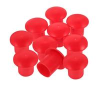 ORFOFE 50pcs Plastic Rebar Mushroom Caps Construction Safety Covers Reusable Rebar End Protection for Rods Red Safety Caps for Site Use