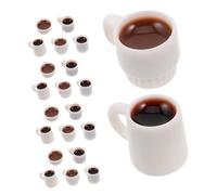 ORFOFE 50pcs Scale Kitchen Tableware Ornaments Portable Resin Miniature Coffee Shop Accessories for DIY Earring Charms Keychain Party Decoration