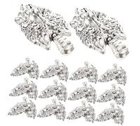 ORFOFE 50pcs Silver Wolf Head Charms Bulk Animal Charms for Jewelry Making DIY Crafting Accessories for Bracelets Necklaces