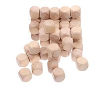 ORFOFE 50Pcs Unfinished Wooden Dice Cubes Blank Square Blocks for DIY Craft Projects Activities Painting and Game Supplies