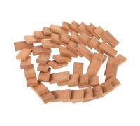 ORFOFE 50pcs Wooden Dominoes Original Color Lightweight Travel Domino Blocks for Family Party Outdoor Board Games and Wood Tiles for Logic and Math Skill Development