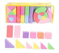 ORFOFE 52Pcs EVA Building Blocks Educational Stacking for Small Soft Geometric Shapes for Fine Motor Skills Hand Eye Coordination and Spatial Thinking Development