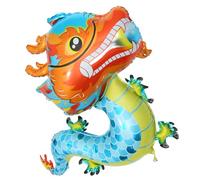 ORFOFE 5pcs Aluminum Foil Dragon Balloons Chinese Year Party Decor Burst Resistant Foil Balloon for Traditional Festival and Birthday Celebrations