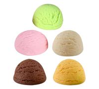 ORFOFE 5pcs Artificial Ice Cream Balls Pvc Material Reusable and Not Easy to Break Decorative Ice Cream Display Props for Cabinet Display and Food Samples