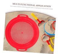 ORFOFE 5pcs Beach Sand Sifters Colorful Sand Sieve for Sandbox Backyard Pool Play Portable Summer Beach Accessories in Yellow Green Red Purple Blue