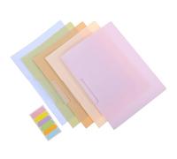 ORFOFE 5pcs Binder for Paperwork A4 with Rotating Side-Open Buckle Design, Sleek Pp Filing Folders for Documents, Presentation Folder and File Rack for Office and Meeting Random Color