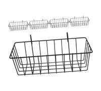 ORFOFE 5pcs Black Cast Iron Rabbit Hay Feeder Basket Small Animal Hay Holder for Cage Space-saving Metal Dispenser with Smooth Surface Easy to Clean and Store
