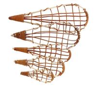 ORFOFE 5pcs Christmas Tree Pendants Christmas Tree Hanging Ornament 7.27x2.83x0.20in Bamboo Chic Exquisitely Crafted Not Easy to Deform Or Break Convenient to Use Decoration