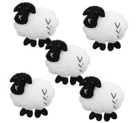 ORFOFE 5pcs DIY Wool Felt Sheep Ornaments for Keychains Creative Small Felted Sheep Crafts Accessories Costume Embellishments for Handmade Decorations and Bag Pendants