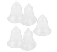 ORFOFE 5pcs Fillable Bell Shaped Clear Ornaments Lightweight Christmas Tree Decorations Transparent Bell Boxes for Holiday Party DIY Crafting and Festive Home Decor