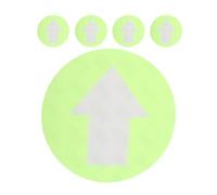 ORFOFE 5Pcs Fluorescent Green PVC Arrow Direction Signs Reflective Trail Markers for Outdoor Camping Stairway Guidance Adhesive Stickers