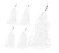 ORFOFE 5pcs Foldable Fishing Trap Net Lightweight Nylon and Iron Mesh Fish Net for Lakes Rivers Oceans Portable Fishing Gear for Catching Minnows Crawfish and Crabs