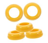 ORFOFE 5pcs Leak Plastic Collar Rings for Bottles Screw Replacement Caps with Airtight Seal Compatible with Wide Neck Feeding Bottles Easy to Use Protective Covers