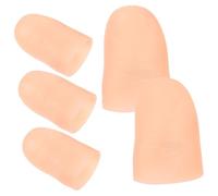 ORFOFE 5pcs LED Finger Lights Thumb Tip Glow Dark Party Trick Prank Props PVC Reusable Night Costume Accessories