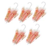 ORFOFE 5pcs Mini Lace Parasol for Play House Accessories Miniature Umbrella Model for DIY Adornment and Mini Decor and Pattern Plastic Random Color