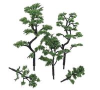 ORFOFE 5Pcs Miniature Landscape Trees Set Realistic Model Railroad Trees for Diorama for Train Layouts and Dollhouse Decoration