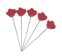 ORFOFE 5pcs Miniature Rose Stems Artificial Flower Picks for Dollhouse Micro Landscape Decoration Realistic Simulation Floral Ornaments for Model Scenes and Architectural Layouts