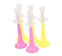 ORFOFE 5pcs Plastic Stadium Horns Loud Cheer Trumpet Noisemakers for Sports Events Football Games Graduation Parties Fun Soccer Trumpets