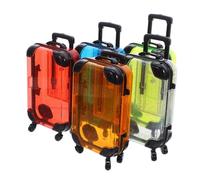 ORFOFE 5pcs Pretend Play with Roller Wheels Lightweight Suitcase for Travel Simulation Organizing Skills Development Party Favors and Group Play