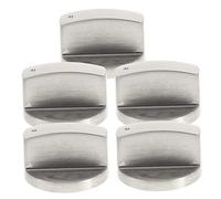 ORFOFE 5pcs Stainless Steel Stove Knobs Gas Range Control Knobs Oven Control Dials Corrosion Resistant High Temperature Resistant Replacement for Kitchen Cooktop