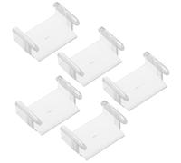 ORFOFE 5pcs Transparent Plastic Train Track Connectors Set for Secure Stable Assembly Compatible with Tank Engine Trains for Home Kindergarten School Creative Play