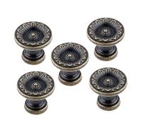 ORFOFE 5pcs Vintage Antique Wardrobe Handles Cabinet Door Pulls Knobs for Drawers Cupboards Furniture Replacement Easy Install