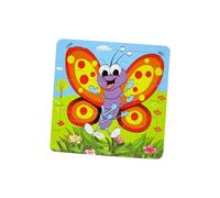 ORFOFE 5pcs Wooden Puzzle Educational Interactive Plaything with Elephant Tiger Panda Monkey Butterfly Shapes Handmade Craft for Preschool