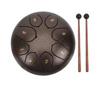 ORFOFE 6-Inch 8-Note Steel Tongue Drum Portable Musical Instrument for Adults and , Creative Pocket Drum in Sandlewood Color Suitable for Music Lovers and Meditation
