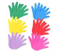 ORFOFE 6 Pairs Hand Shaped Floor Markers Foot Markers for Drills Sensory Mats for Sensory Equipment Outdoor Activities Tactile Hand Prints