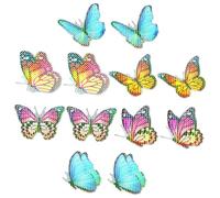 ORFOFE 6 Pairs Magnetic Butterfly Window Decal Anti-Collision Clings for Bird Protection DIY Decorative Screen Repair Stickers with Vivid Design for Home Windows