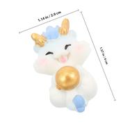 ORFOFE 6 pcs Mini Resin Dragon Statue Lightweight Zodiac Decor Cute Cartoon Desktop Ornaments for Car Office Shelf Decoration