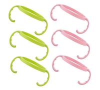 ORFOFE 6 Pcs Nursing Bottle Handles Wide Mouth for Bottles with Comfortable Contour Grade PP Material Easy to Use for Independent Drinking Transition