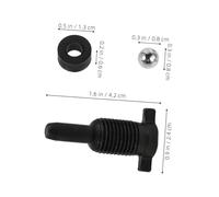 ORFOFE 6 Set Hydraulic Jack Accessories Metal Rubber Seal Replacement Kit Leakproof Plug Valve Screws for Vertical Jack Repair Compatible with Heavy Machinery Maintenance