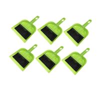 ORFOFE 6 Sets Mini Broom and Dustpan for Household Desktop Cleaning Candy Green Bristles Brush Combo for Debris and Hair Removal Compact Home Cleaning Accessory