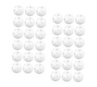 ORFOFE 60pcs Plush Bell Rattle Soft Rattle DIY Bell Inserts Noise Maker DIY Shaking Craft Inserts for Balls Plastic White