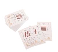 ORFOFE 64pcs I Ching Cards for Beginners with Complete Guide Ancient Chinese Divination Tools for Meditation and Fortune Telling Insightful Hexagram Deck for and