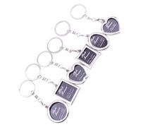 ORFOFE 6pcs Alloy Photo Frame Key Chains with Picture Insert, Creative Key Ornament Set for Birthday, Small Mixed Design for Family and Friends in Uk Random Style
